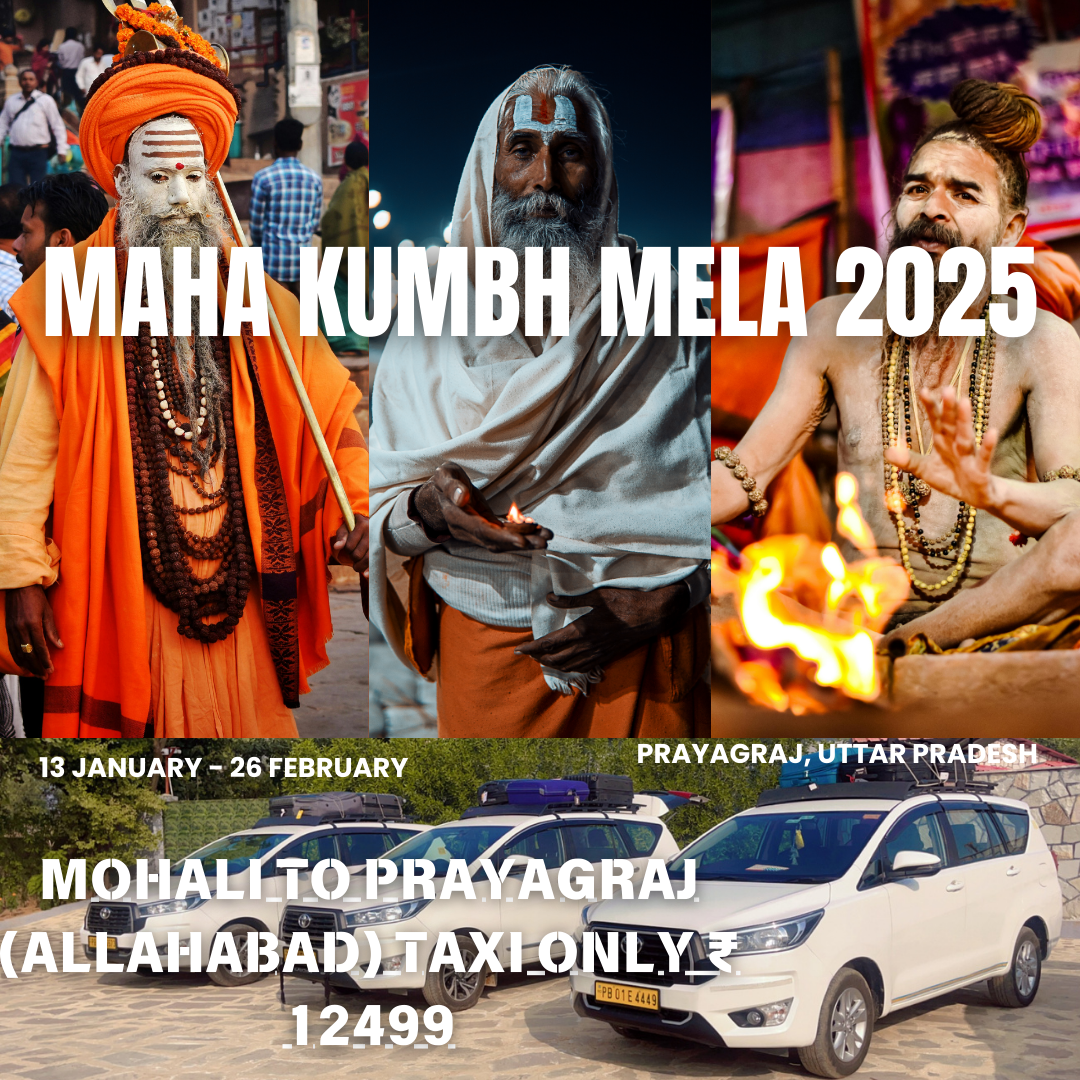 Mohali to Prayagraj (Allahabad) Taxi - Only ₹12499 | Comfortable and Affordable Ride